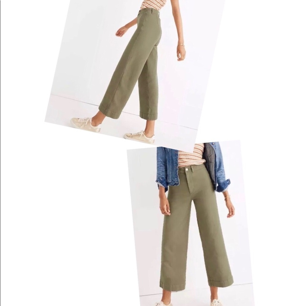 MADEWELL EMMET CROPPED WIDE LEG PANTS